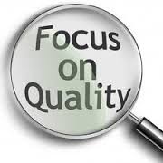 Magnifying class highlighting Focus on Quality