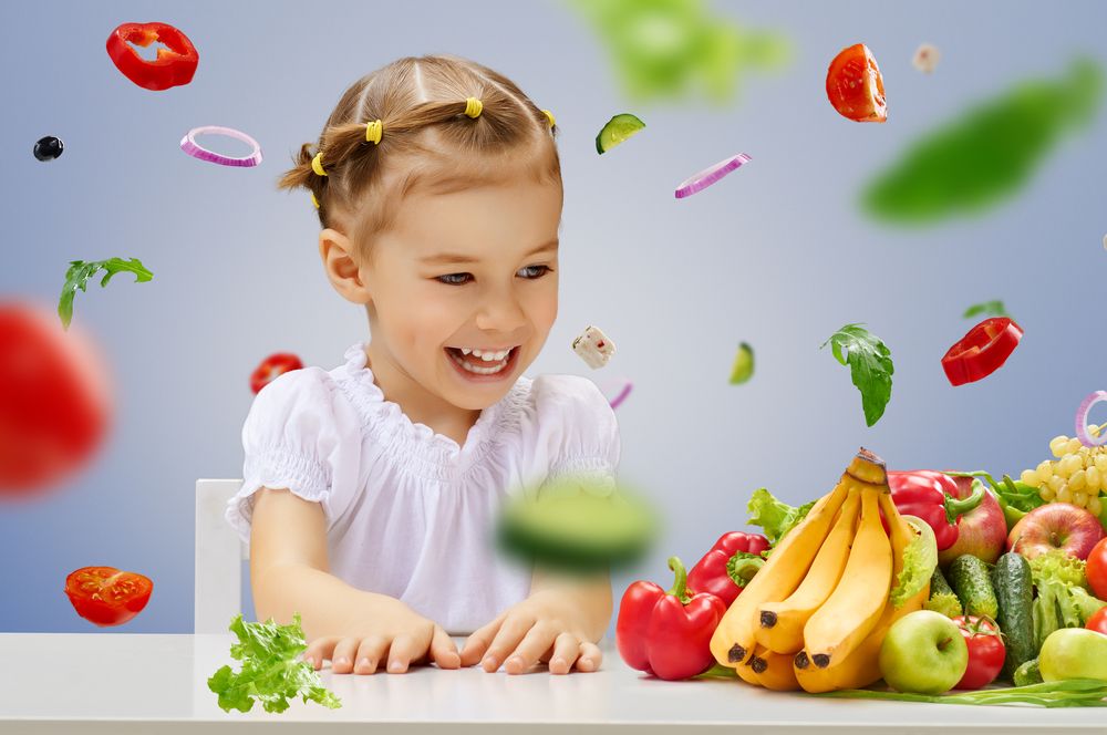 Young girl learning to make healthy snacks and meals for child care center