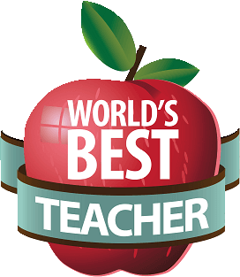 Apple with World's Best Teacher