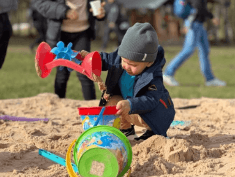 Children playing outdoors
