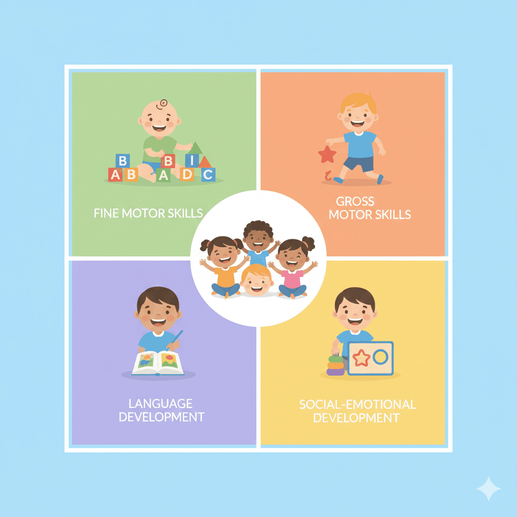 Visual representation of developmental milestones