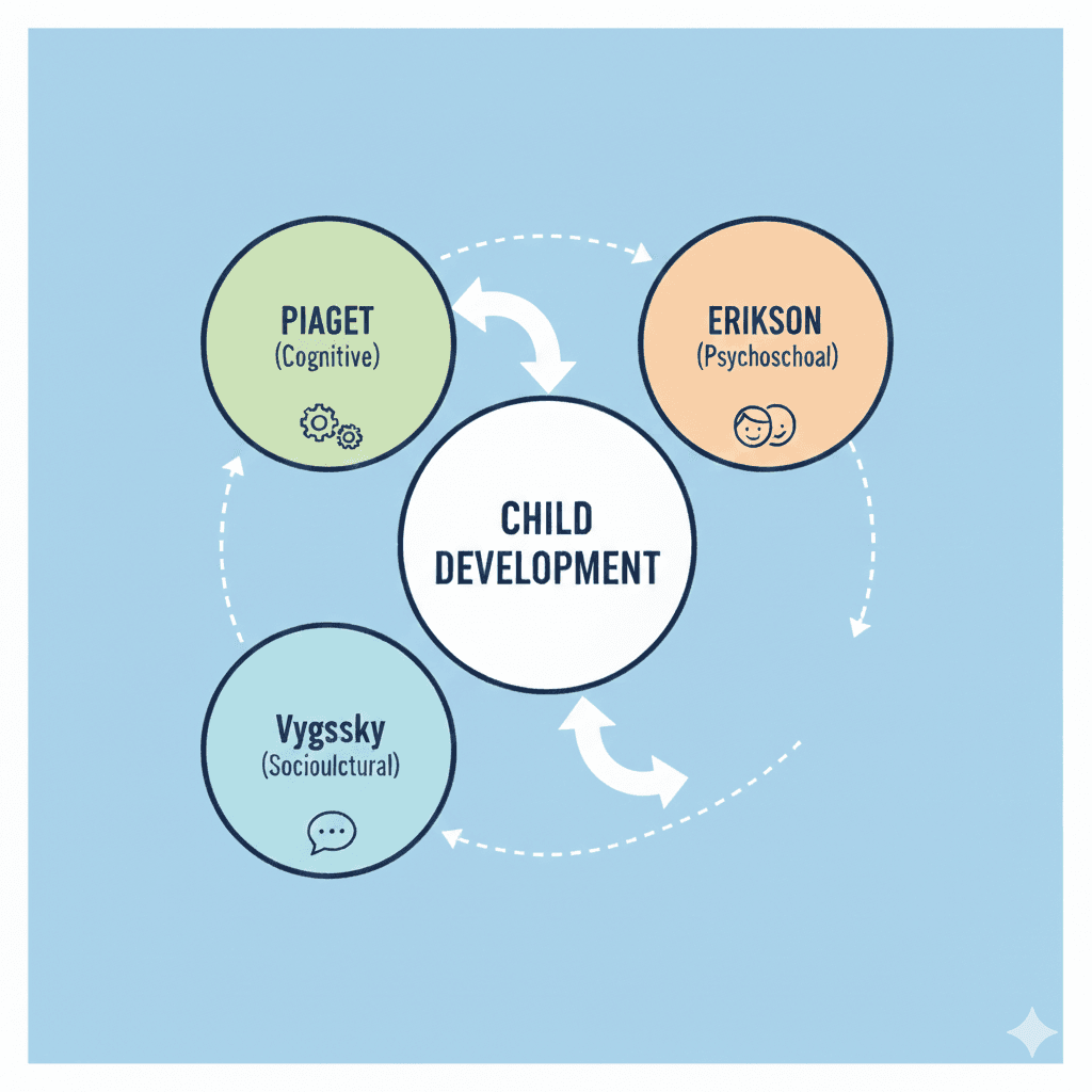 Diagram showing connections between different developmental theories