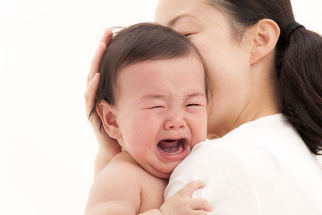 Crying baby illustration